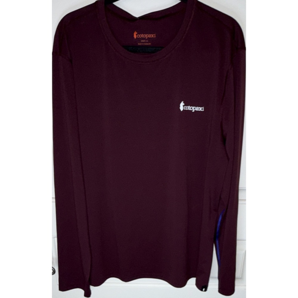 Cotopaxi Men's XL‎ Maroon Long Sleeve Lightweight Athletic Pullover Shirt